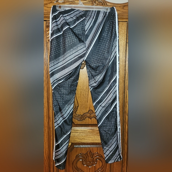 Adidas pants, black and white pattern, size small - Picture 2 of 3